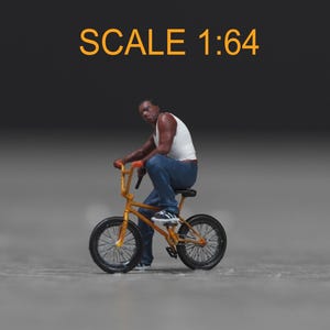 Man bike figure HO 1/64 1/43 1/24 1/18 Scale handpaint high detail