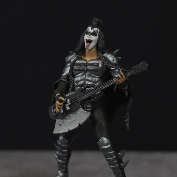 Rocker Gitarrist whiteface Figur Handbemalen High Detail 1:18 maßstab