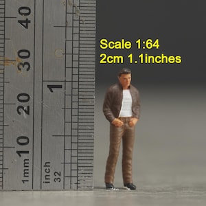 Man figure HO 1/64 43 24 1/18 Scale handpaint high detail