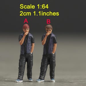 Man figure HO 1/64 43 24 1/18 Scale handpaint high detail