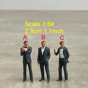 Man spy figure HO 1/64 1/43 1/24 1/18 Scale handpaint high detail