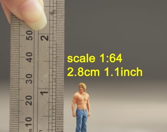 Man figure HO 1/64 43 24 1/18 Scale handpaint high detail
