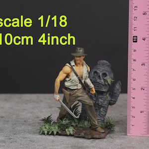 Mr Jon + jungle base figure HO 1/64 1/43 1/24 1/18 Scale handpaint high detail