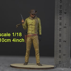 Schwarze Cowboy Figur HO 1/64 43 24 1/18 Scale handbemalt mit hohen Details