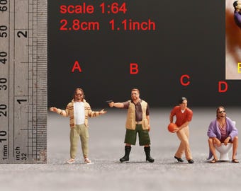 Alter Walter und Freund Figur HO 1/64 1/43 1/24 1/18 Scale handbemalt mit hohen Details