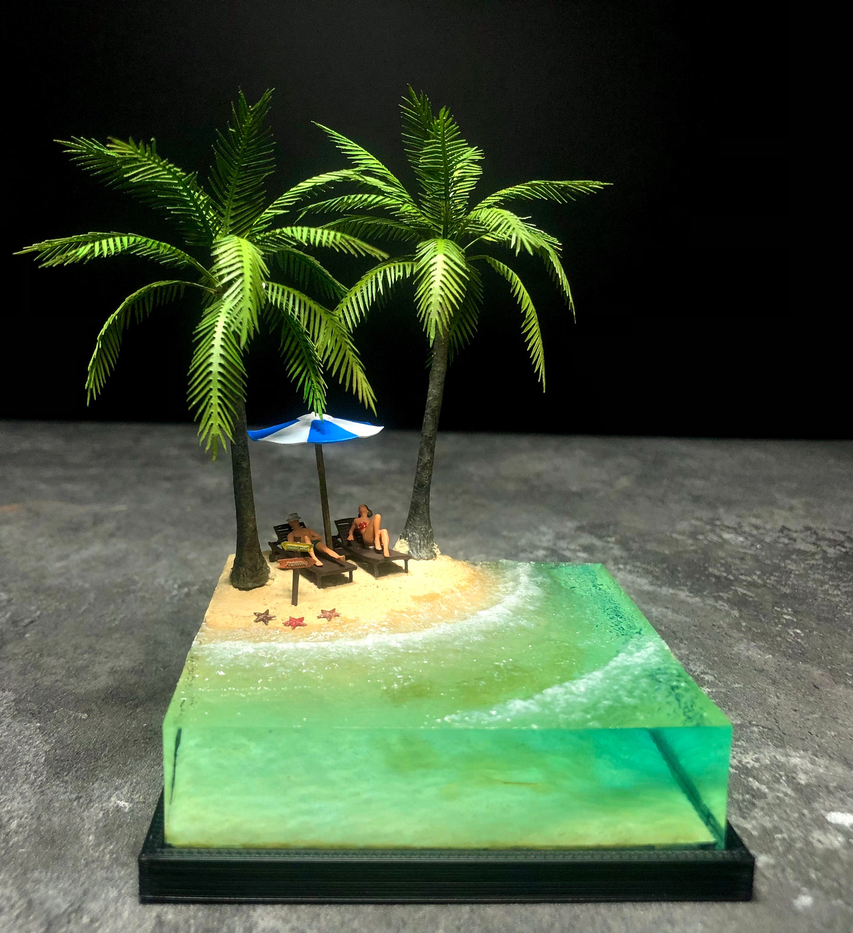 ジオラマ 1/64 【Palm Tree】 1/64 Diorama Palm Trees Artificial Coconut Plants Indoor