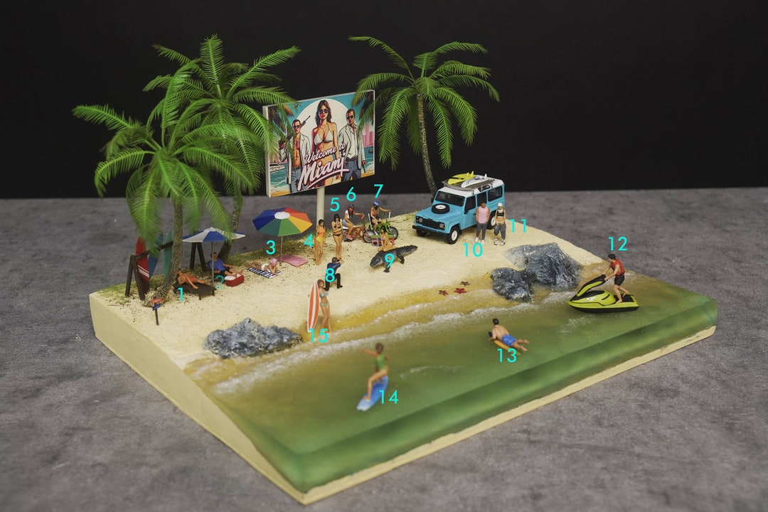 American Diorama Accessories - Palm Tree Set of 2 (13