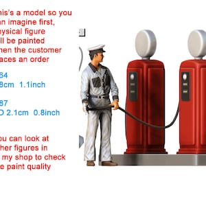 Gastation 1950s figure HO 1/64 1/43 1/24 1/18 Scale handpaint high detail