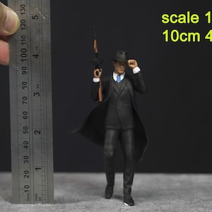 Mafia man figure HO 1/64 1/43 1/24 1/18 Scale handpaint high detail