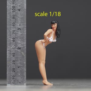 Figura de menina de biquíni HO 1/64 1/18 1/24 1/35 1/43-48 1/72 Escala N AT27