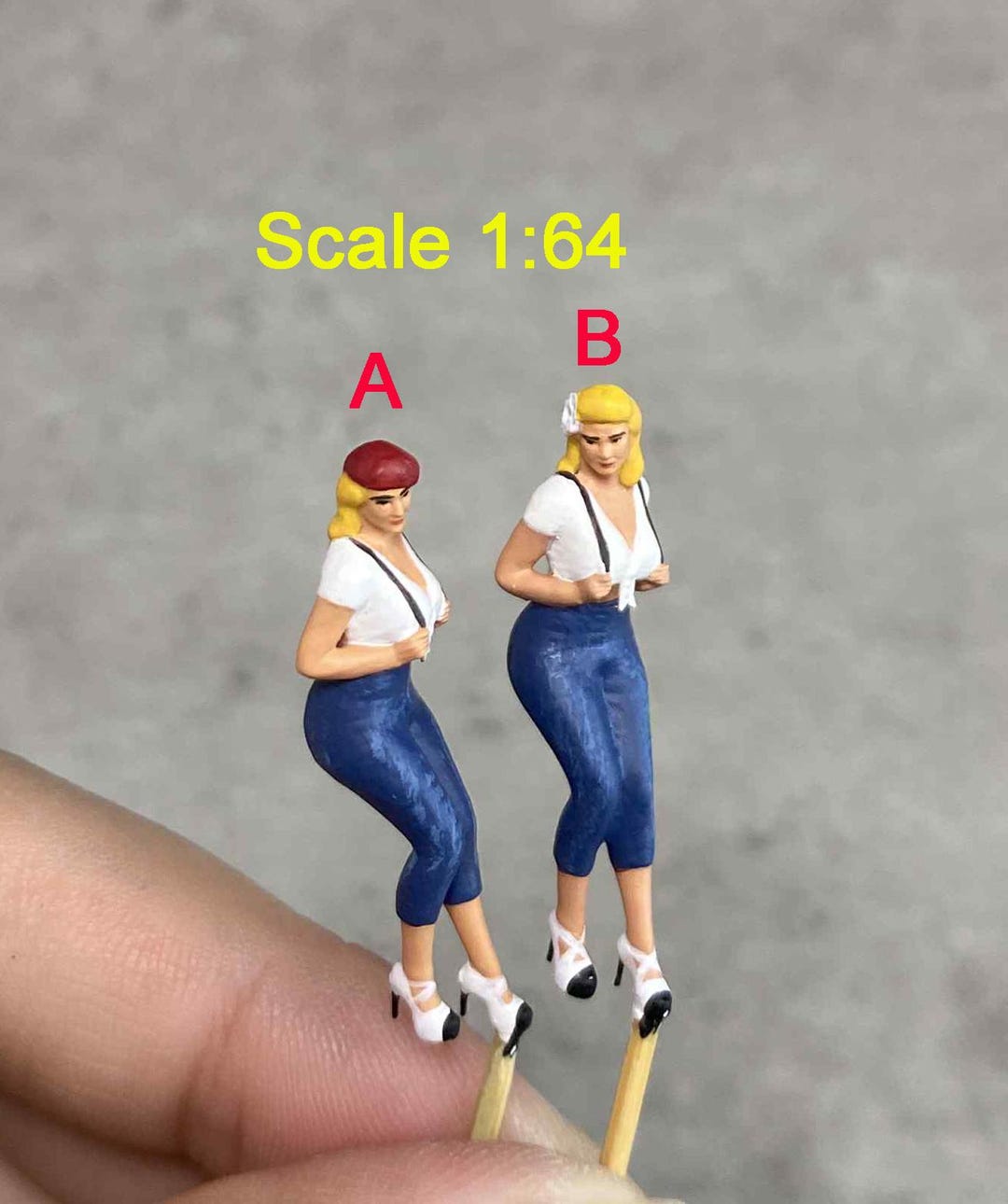 Girl Figure HO 1/64 43 24 18 Scale Handpaint High Detail - Etsy