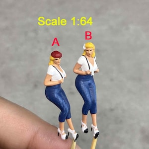 Girl figure HO 1/64 1/43 1/24 1/18 Scale handpaint high detail
