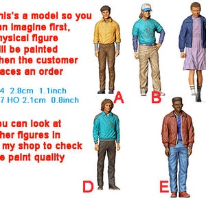 Kid team figure HO 1/64 1/43 1/24 1/18 Scale handpaint high detail