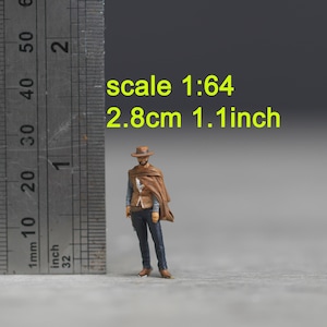 Cowboy figure HO 1/64 1/43 1/24 1/18 Scale handpaint high detail