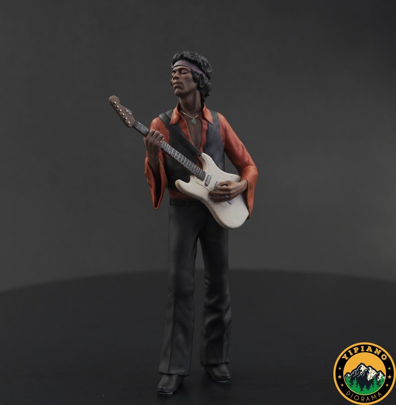 Rocker Figure Black Guitarist Rocker Figure HO 1/64 43 24 1/18 Scale Handpaint M12 - Etsy