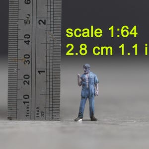 Geist Figur HO 1/64 43 24 1/18 Scale handbemalt mit hohen Details