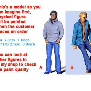 Star and Hut figure HO 1/64 1/43 1/24 1/18 Scale handpaint high detail
