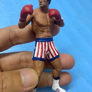 Rock Boxer figure hand painted high detail 1:18 to HO scale