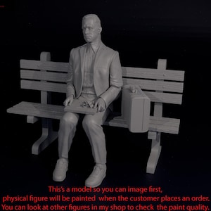 Sitting man figure HO 1/64 1/43 1/24 1/18 Scale handpaint high detail