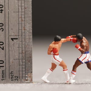 Boxing fight figure HO 1/64 1/43 1/24 1/18 Scale handpaint high detail
