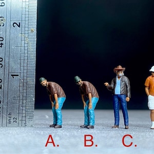 Car show Spectator man figure HO 1/64 1/43 1/24 1/18 Scale handpaint high detail