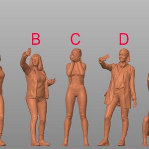 Take selfies figure HO 1/64 1/43 1/24 1/18 Scale handpaint high detail