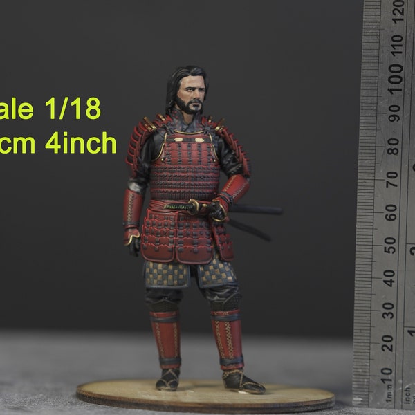 Tom samurai figura 1:18 in scala HO dipinta a mano con dettagli elevati