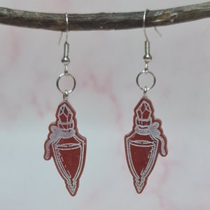 Potion Bottle Earrings | Witchy | Gothic | Halloween | Spooky | Grunge | Horror | Magic | Macabre | Vampire