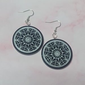 Wednesday Window Earrings  | Custom made | Addams Family | Gothic Jewellery | Gift for Her | Halloween | Silver Plated 925