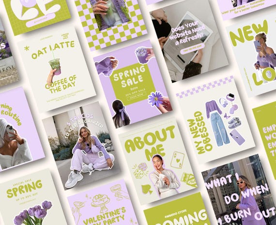Trendy Viral Instagram Post Template – That Girl Aesthetic for Influencers, Social Media Coaches & Marketing Queens