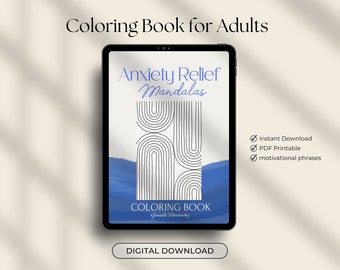 Anxiety Relief Mandalas Coloring Book For Adults| Relaxing Color Therapy