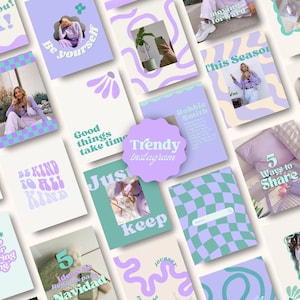 Funky Trendy Lifestyle Instagram Templates | Canva Post Designs for High Engagement & Visual Impact