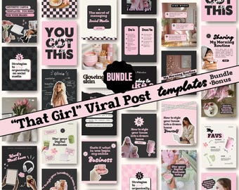 Plantillas de Instagram para chicas: publicaciones, historias y momentos destacados de Canva