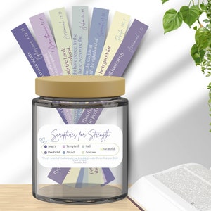 Pot de versets bibliques à faire soi-même pour des émotions - À lire quand - affirmations chrétiennes - cadeau chrétien