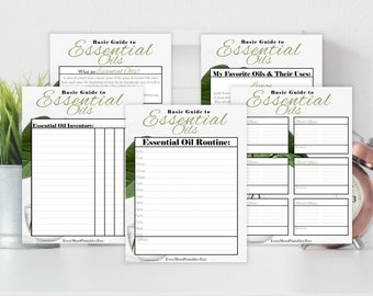 Ätherische Öle Printables ~ Rezeptvorlagen für ätherische Öle ~ Journal PDF zum Ausdrucken