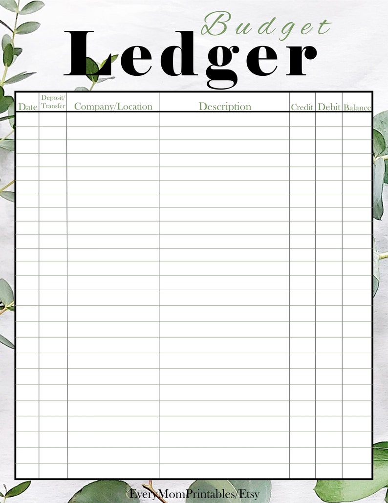 Budget Binder Printable Budget Planner Digital Budget Sheet Budget Tracker Expense Tracker Savings Fund Checkbook Ledger image 10