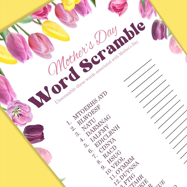 Mother's Day Games Printables Mother's Day Party Games Mother's Day ...