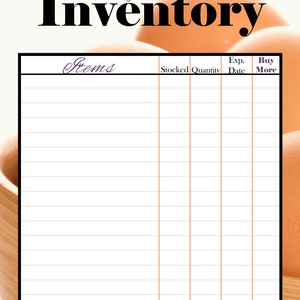 This is a pantry inventory list that comes in the meal planner