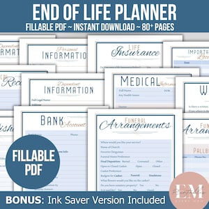 Last Wishes Guide, What If Binder, Just in Case Planner, Death Binder, Funeral Planner, In Case of Emergency Binder, End of Life