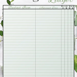 Budget Binder Printable Budget Planner Digital Budget Sheet Budget Tracker Expense Tracker Savings Fund Checkbook Ledger image 9