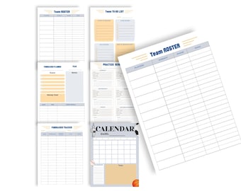 Sports Planner for Busy Moms with Practice Schedules, Rosters, Fundraising Tracker and more!