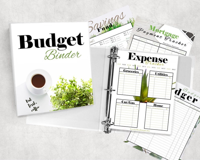 Budget Binder Printable Budget Planner Digital Budget Sheet Budget Tracker Expense Tracker Savings Fund Checkbook Ledger image 1