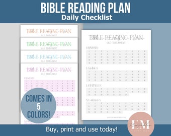 Täglicher Bibellese-Tracker: Checklistenplan für das alte und neue Testament für spirituelles Wachstum