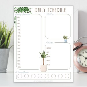Daily Schedule Printable ~ To Do List Printable ~ Daily Routine ~ Daily To Do List ~ 24 hourly Planner ~ A5 Daily Planner ~ Day Plan