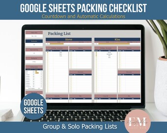 Editable Packing List Spreadsheet | Trip Planner Template | Google ...