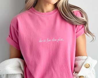 Camiseta "Hazlo por la trama", camiseta con la trama, camiseta con el autor, camiseta con el escritor, regalo para el autor, camiseta con la trama divertida, regalo con la camiseta de escritura, camiseta con el ratón de biblioteca