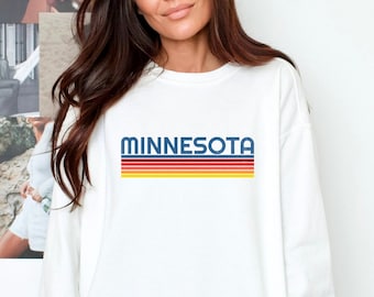 Sudadera de Minnesota, jersey retro de Minnesota, jersey de Minnesota, sudadera con capucha de Minnesota, jersey de Minnesota, idea de regalo de Minnesota, jersey del estado