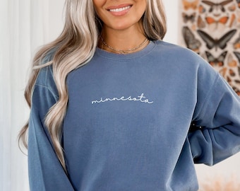 Sudadera Minnesota Comfort Colors, suéter Minnesota, pulóver Minnesota, cuello redondo Minnesota, sudadera con capucha Minnesota, atuendo Minnesota
