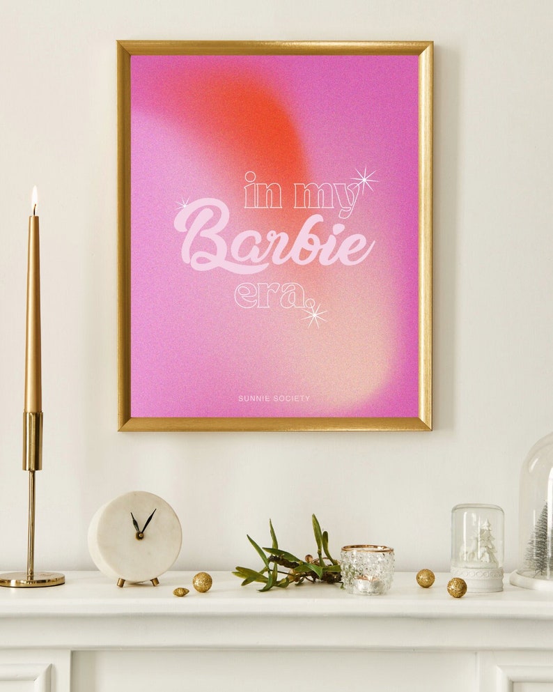 In My Barbie Era Wall Art Print Barbie Wall Decor Pink Barbie Poster ...