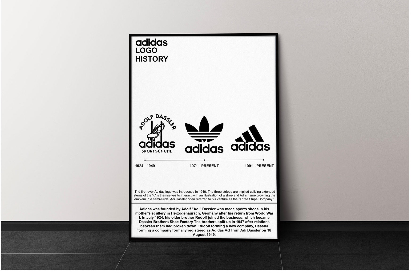 Adidas poster Etsy España